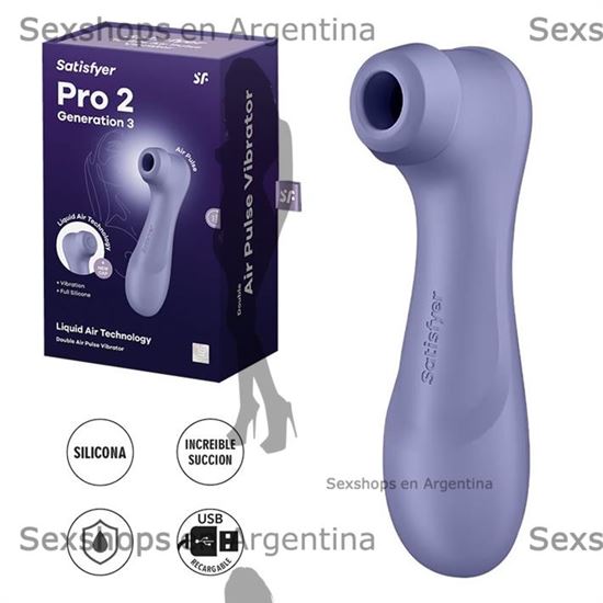 Satisfyer Pro 2 Lilac Generation 3 succionador con carga USB